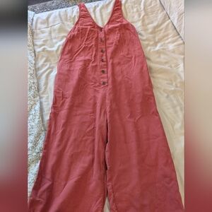 Old Navy Sleeveless Button-Front Jumpsuit in Pink